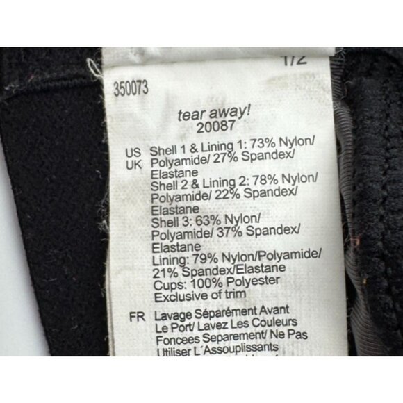 Brooks Dare Racerback DriLayer Wireless Sports Bra 350073 Gym Running Black 36DD - Picture 6 of 6